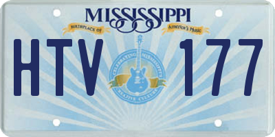 MS license plate HTV177