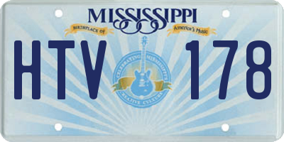 MS license plate HTV178