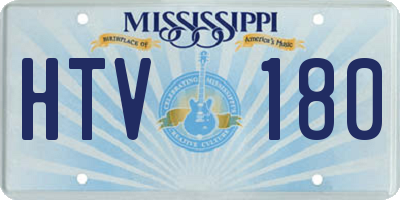 MS license plate HTV180