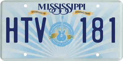 MS license plate HTV181
