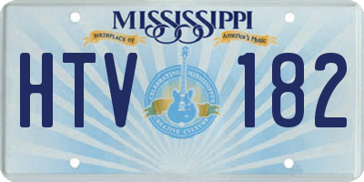 MS license plate HTV182
