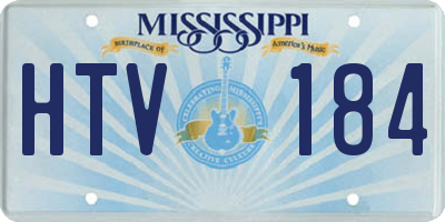 MS license plate HTV184