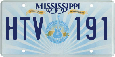MS license plate HTV191