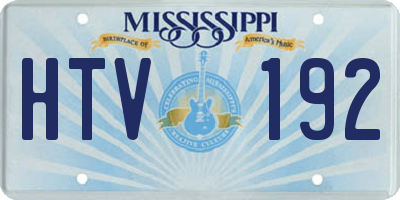 MS license plate HTV192