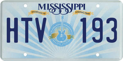 MS license plate HTV193