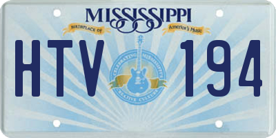 MS license plate HTV194