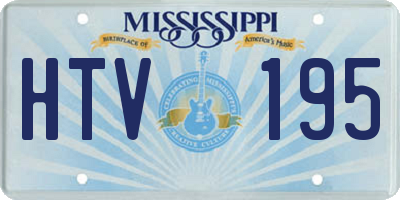 MS license plate HTV195