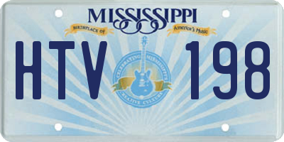 MS license plate HTV198