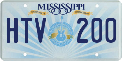 MS license plate HTV200