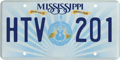 MS license plate HTV201