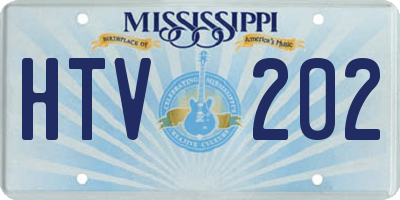 MS license plate HTV202