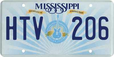 MS license plate HTV206