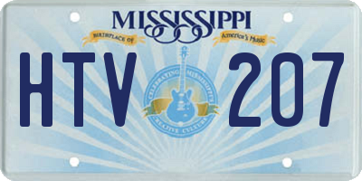 MS license plate HTV207