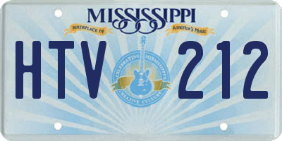 MS license plate HTV212
