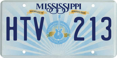 MS license plate HTV213