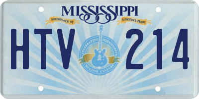 MS license plate HTV214