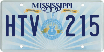 MS license plate HTV215