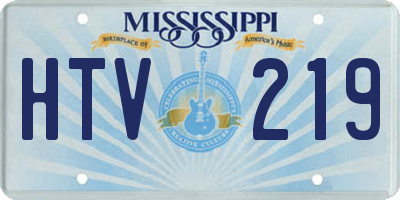 MS license plate HTV219