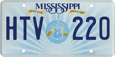 MS license plate HTV220