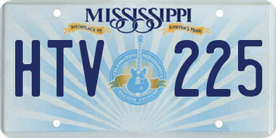 MS license plate HTV225
