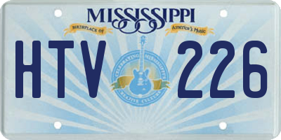 MS license plate HTV226