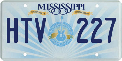 MS license plate HTV227