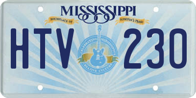 MS license plate HTV230
