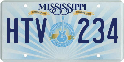 MS license plate HTV234