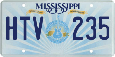 MS license plate HTV235