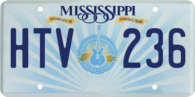 MS license plate HTV236
