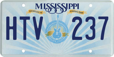 MS license plate HTV237