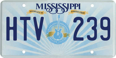 MS license plate HTV239