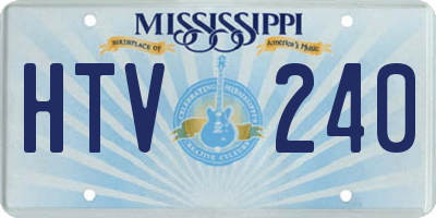 MS license plate HTV240