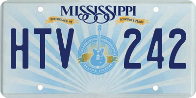 MS license plate HTV242