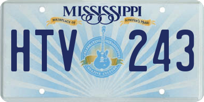 MS license plate HTV243