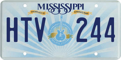 MS license plate HTV244