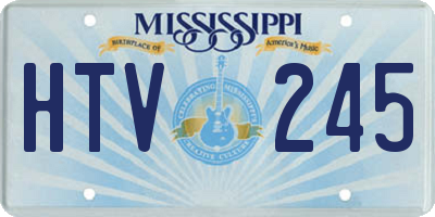 MS license plate HTV245