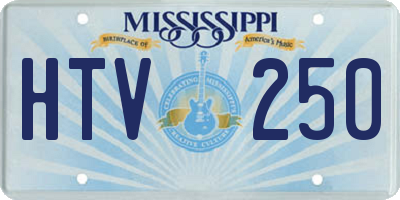 MS license plate HTV250
