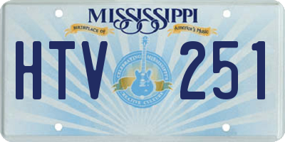 MS license plate HTV251