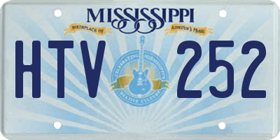 MS license plate HTV252