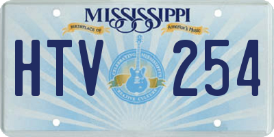 MS license plate HTV254