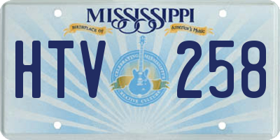 MS license plate HTV258