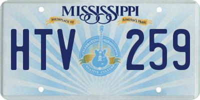 MS license plate HTV259