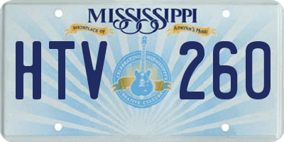 MS license plate HTV260