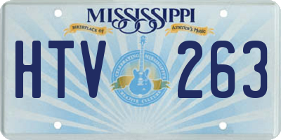 MS license plate HTV263
