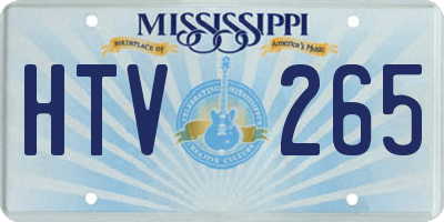 MS license plate HTV265