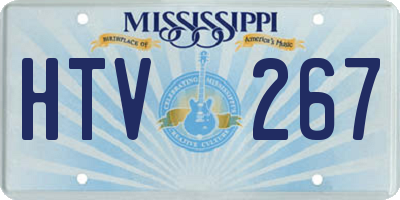 MS license plate HTV267