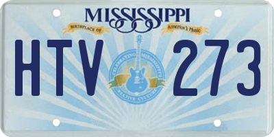 MS license plate HTV273