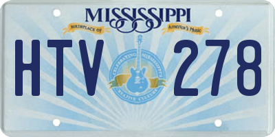 MS license plate HTV278