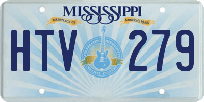 MS license plate HTV279